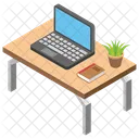 Ordenador Portatil Escritorio De Oficina Lugar De Trabajo Icon