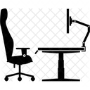 Silla Computadora Escritorio Icono