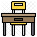 Escritorio Escuela Estudio Icono