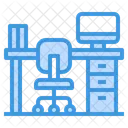 Escritorio De Trabajo Trabajo Escritorio Icono