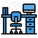 Escritorio De Trabajo Trabajo Escritorio Icono