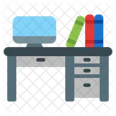 Escritorio De Trabajo Lugar De Trabajo Escritorio Icono
