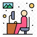 Escritorio de trabajo  Icono