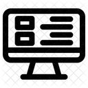 Escritorio De Computadora Lista De Verificacion Lista De Tareas Pendientes Icono