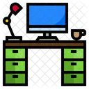 Escritorio de computadora  Icono