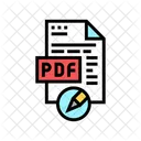 Escritura Edicion Pdf Icono