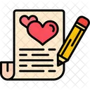 Escrito Documento Corazon Icon