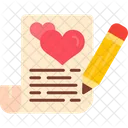 Escrito Documento Corazon Icon