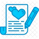 Escrito Documento Corazon Icon