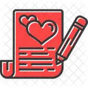 Escrito Documento Corazon Icon