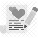 Escrito Documento Corazon Icon