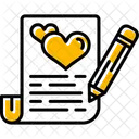 Escrito Documento Corazon Icon