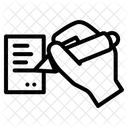 Escritura A Mano Caligrafia Letrero Icono
