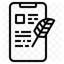 Escritura En Linea Smartphone Archivo Icono