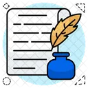 Escritura Vintage Escritura Retro Escritura Con Pluma Icono