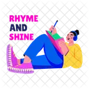Escuchando música  Icono