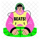 Escuchando música  Icono