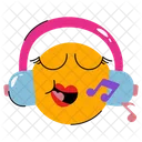 Escuchando musica  Icono