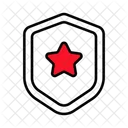 Escudo Estrella Aplicacion De La Ley Icono