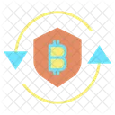 Escudo De Seguranca De Criptomoeda Escudo De Bitcoin Seguranca De Bitcoin Ícone