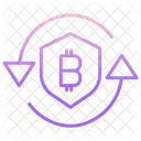 Escudo De Seguranca De Criptomoeda Escudo De Bitcoin Seguranca De Bitcoin Ícone