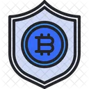 Escudo Bitcoin Bitcoin Escudo Ícone