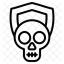 Escudo Con Calavera Cruz Cristianismo Icono