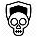 Escudo Con Calavera Cruz Cristianismo Icono