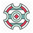 Escudo De Batalha Medieval Guarda Escudo Ícone