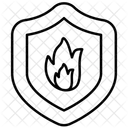 Escudo De Fogo Protecao Contra Fogo Fogo Ícone