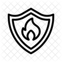 Escudo De Fogo Fogo Bombeiro Ícone
