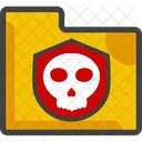 Escudo de pasta de caveira  Ícone