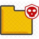 Escudo de pasta de caveira  Ícone