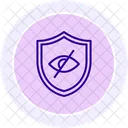 Icono De Linea De Escudo De Privacidad Icono