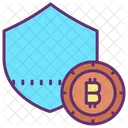 Escudo De Seguranca Escudo De Seguranca Bitcoin Bitcoin Seguro Ícone