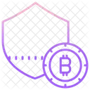 Escudo De Seguridad Escudo De Seguridad De Bitcoin Bitcoin Seguro Icon