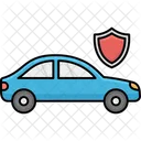 Escudo De Seguro De Coche Automovil Autonomo Icono