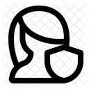 Escudo de usuario femenino  Icono