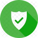 Escudo Encendido Seguro Icono