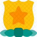 Escudo Estrela Distintivo De Estrela Distintivo De Premio Ícone