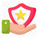 Escudo De Estrella Escudo De Seguridad Escudo De Proteccion Icono