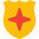 Escudo De Estrella Cruzada Insignia De Estrella Cruzada Medalla De Estrella Cruzada Icono