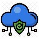 Escudo De Nube Escudo Sistema De Seguridad Icono