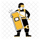 Escudo Policial Proteccion Seguridad Icono