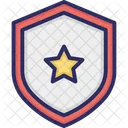 Escudo De Premio Escudo De Ouro Uma Estrela Ícone