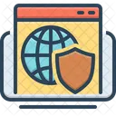 Escudo Web Web Escudo Icono