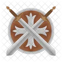 Escudo y espada vikingos  Icono