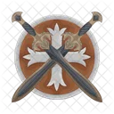 Escudo y espada vikingos  Icono