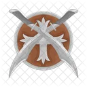 Escudo y espada vikingos  Icono