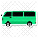 Coche Verde Escuela Icono